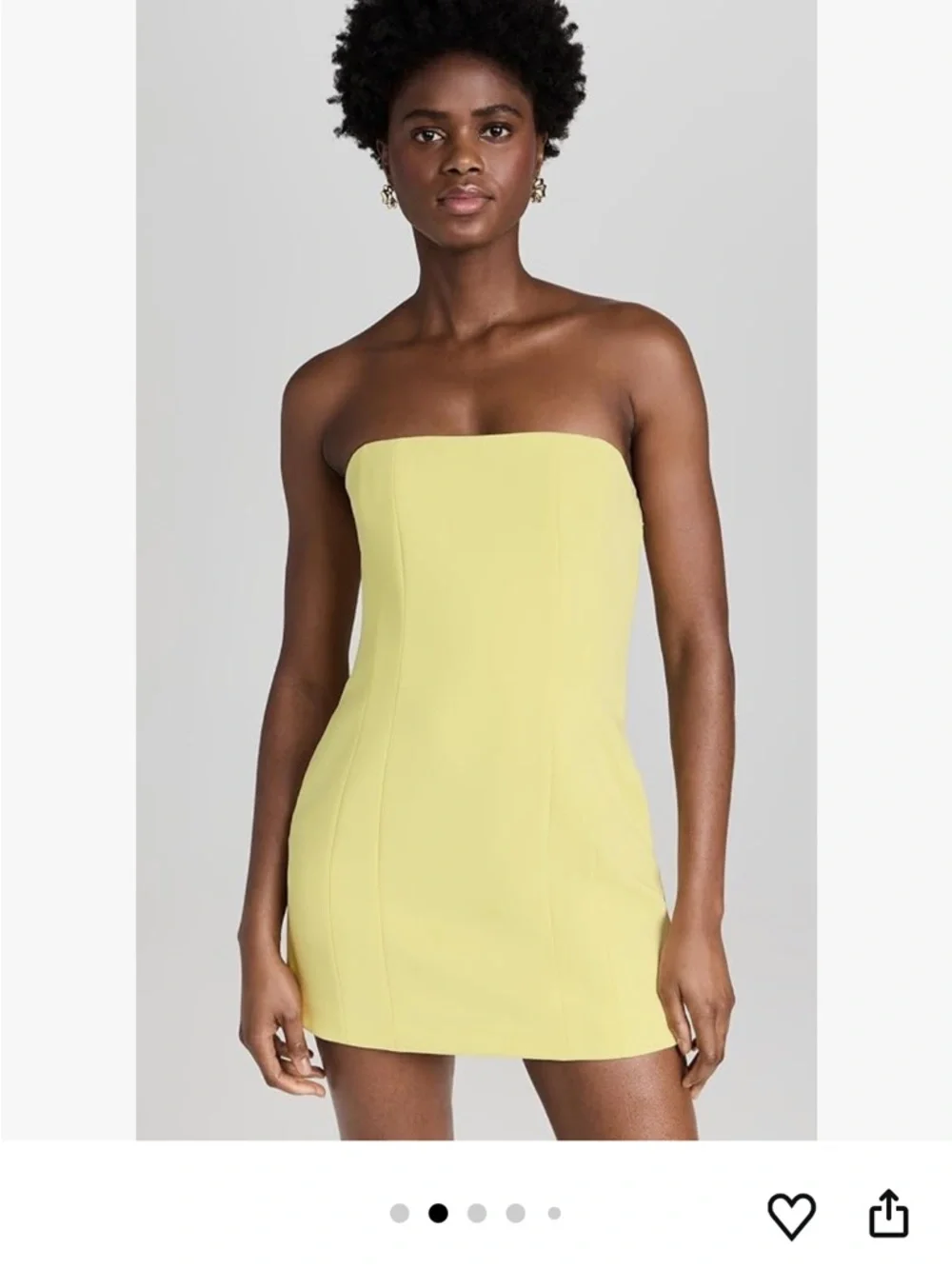 A.L.C. Strapless Elsie Mini Dress in Citrine, size 6, NWT - Picture 2 of 12
